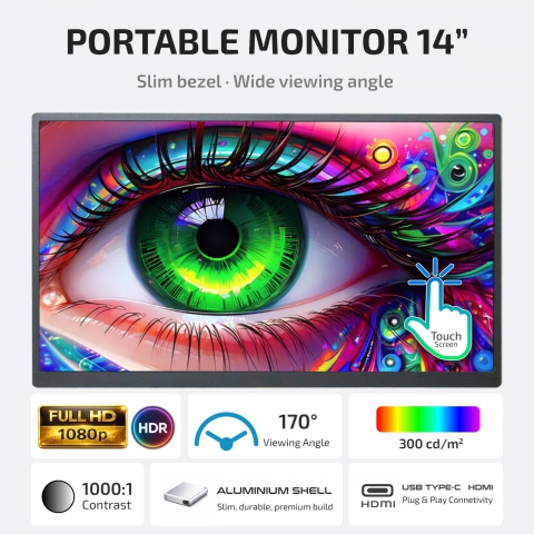 UP-MP-156AS | Monitor Esterno 15.6