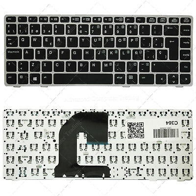 Tastiera Notebook HP ProBook 6460B 6465B 6470B 6475B. EliteBook 8460P 8460W 8470P 8470W   Black Silver Frame senza Trackpoint