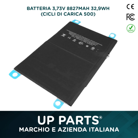 UP-E-A1484 | Batteria compatibile A1484 per Mac Apple iPad Air, A1474, Li-Polymer, 3,7V, 8820mAh, 32,6Wh, built-in, w/o tools