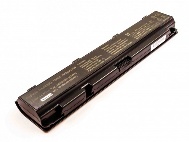 Batteria compatibile TOSHIBA Qosmio X870, X875, X70, Li-ion, 14,4V, 4400mAh, 63,4Wh, black