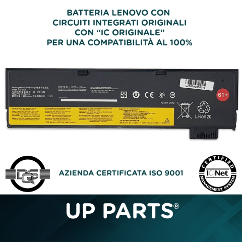 Batteria 01AV424 per Lenovo ThinkpadT470, 11.4 V , 2060 mAh