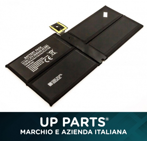 UP PARTS Battery MS Surface Pro 5, Surface Pro 5 1796 Li-Polymer, 7,57V, 5940mAh, 45,0Wh, built-in, w/o tools
