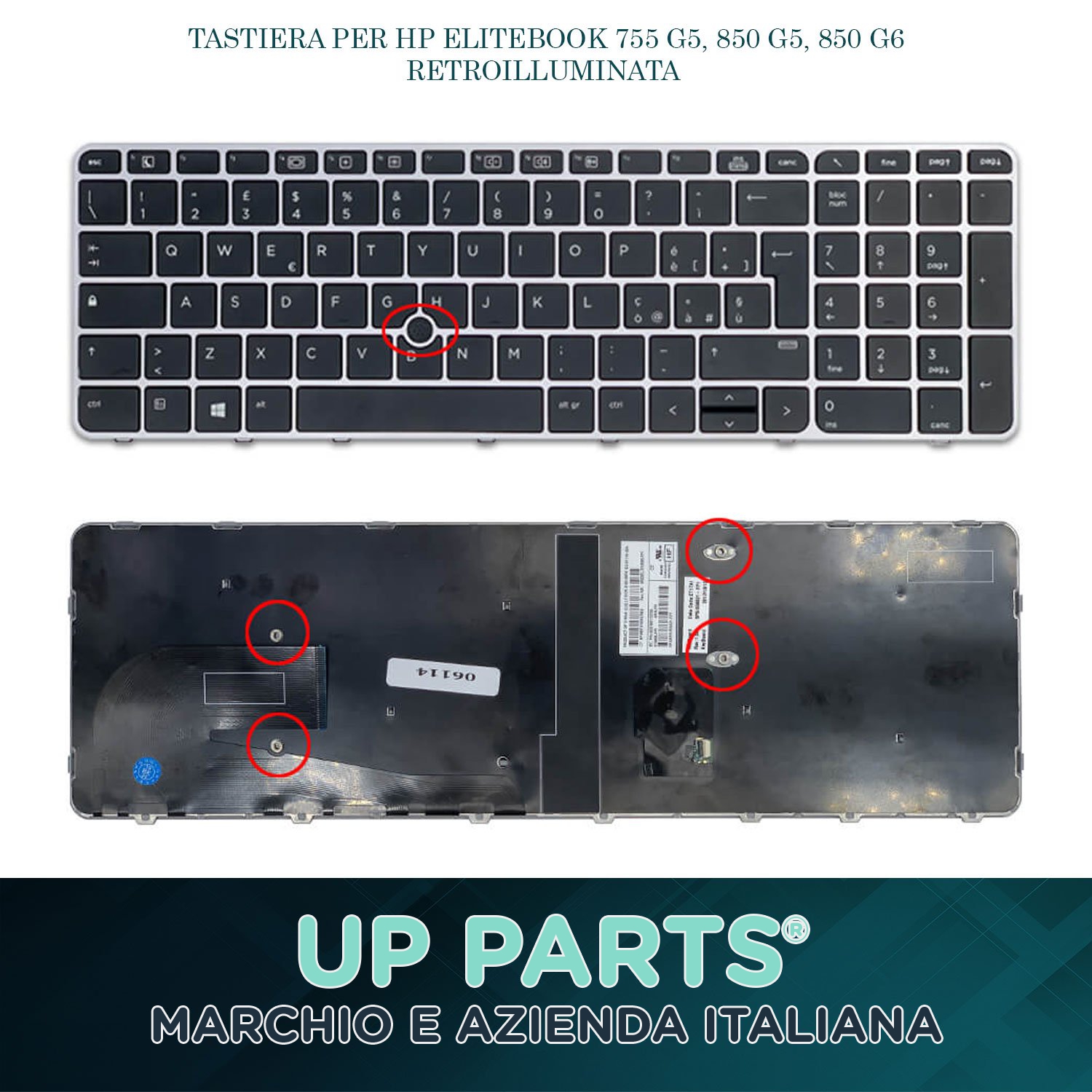 Tastiera Retroilluminata  HP Elitebook 850 G3 per Notebook  821157-061